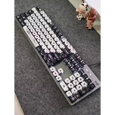 Logitech OEM 104+18 Clear PC+PBT Dye-subbed Pudding Jelly Keycaps Set Mechanical Gaming Keyboard CSGO